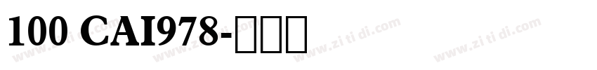 100 CAI978字体转换